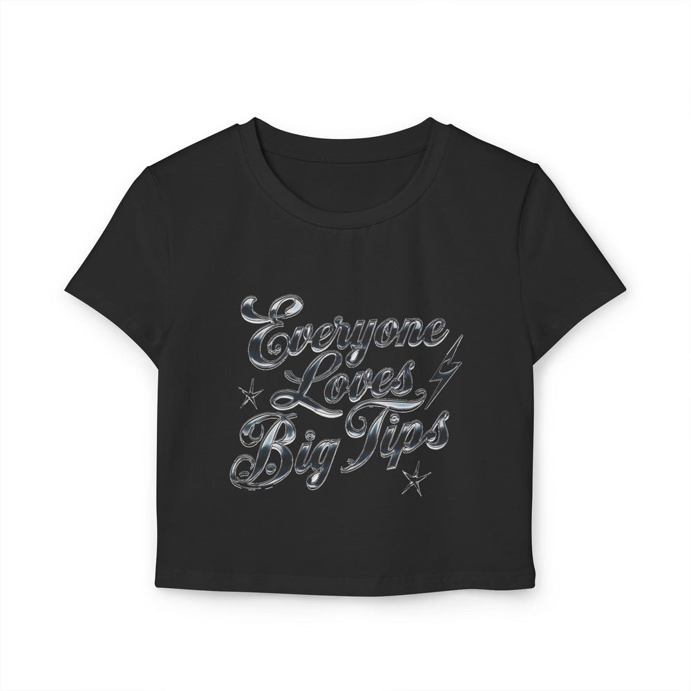 Turn Heads Behind the Bar Womens Baby Tee with Everyone Loves Big Tips