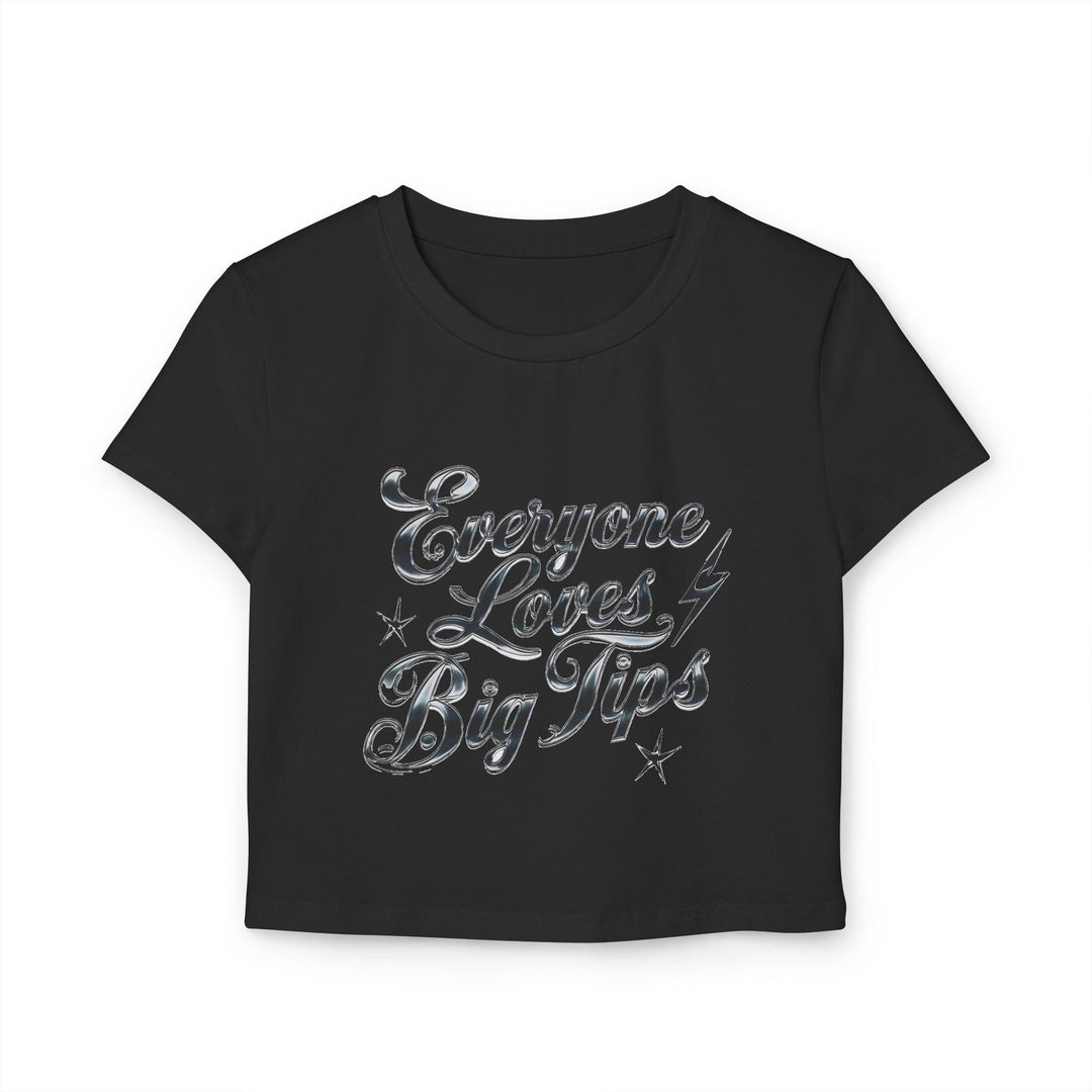 Turn Heads Behind the Bar Womens Baby Tee with Everyone Loves Big Tips