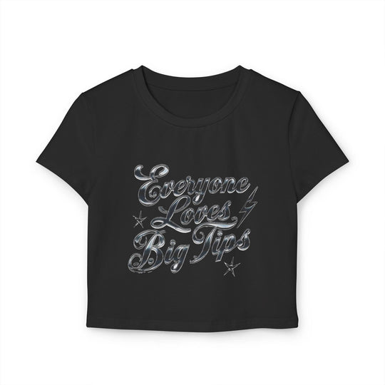 Turn Heads Behind the Bar Womens Baby Tee with Everyone Loves Big Tips