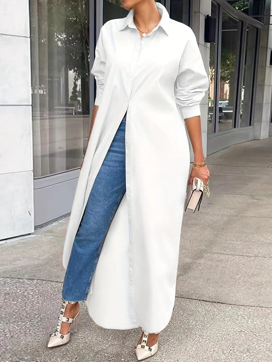 Long-sleeved Casual Shirts And Dresses With Multiple Wear Methods.