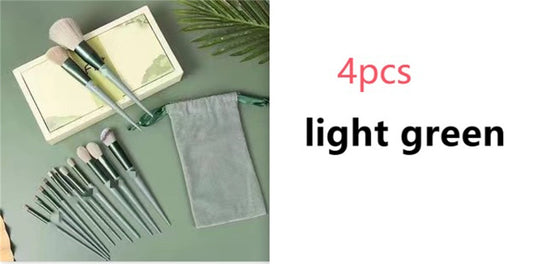 13 Makeup Brushes Green Beauty Quick-drying Set Super Soft Blush Loose Powder