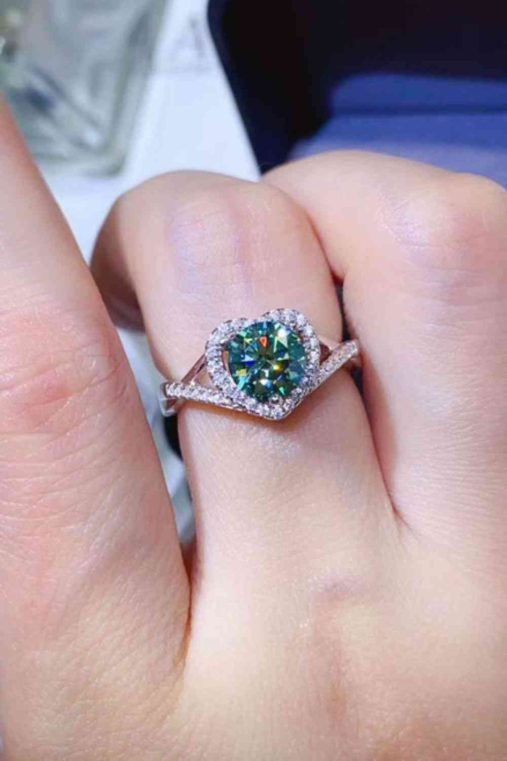 1 Carat Moissanite 925 Sterling Silver Ring