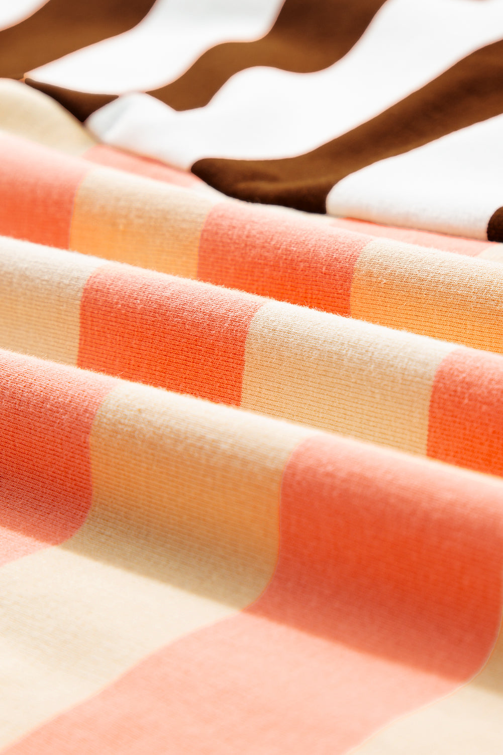 Stripe Colorblock Drop Shoulder Crewneck Sweatshirt