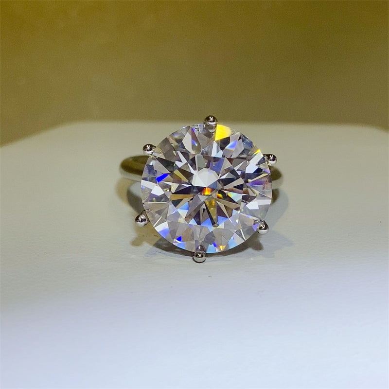 10 Carat Moissanite 925 Sterling Silver Brilliant Ring