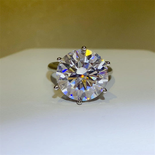 10 Carat Moissanite 925 Sterling Silver Brilliant Ring