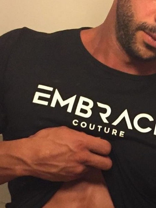 Men's Letter Graphic Round Neck Short Sleeve T-Shirt