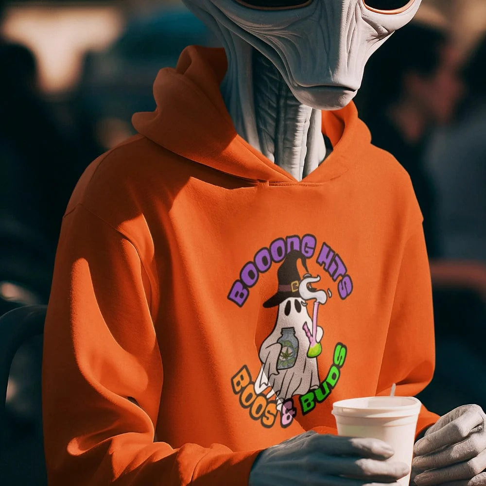 Booong Hits Boos & Buds Ghost Cannabis Hoodie
