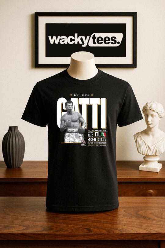 Arturo Gatti aka Thunder WBC Champion Tale of the Tape Graphic Tee Shirt