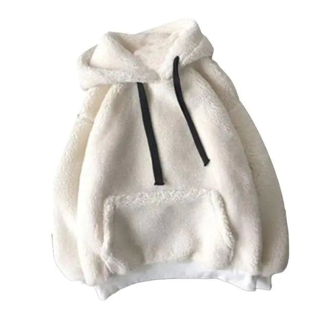Winter Fluffy Furry Hoodie - # BOAA13510006