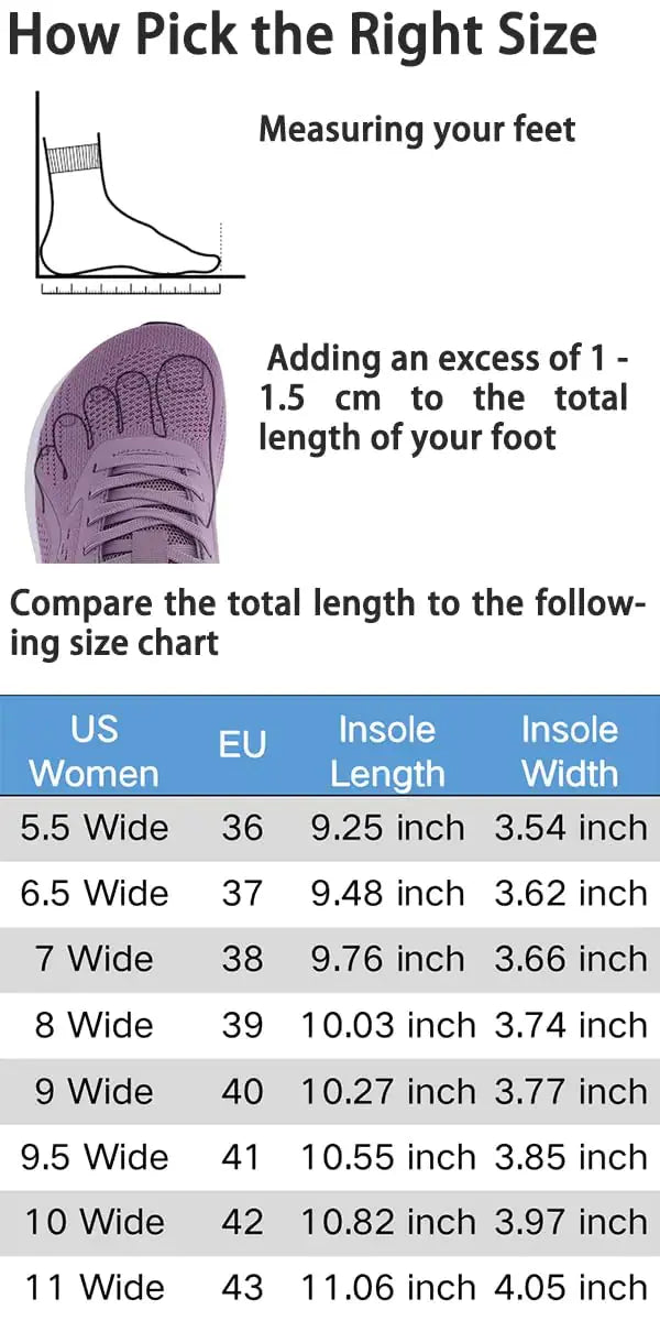 BRONAX Women's Wide Toe Box Road Running Shoes | Wide Athletic Tennis Sneakers with Rubber Outsole