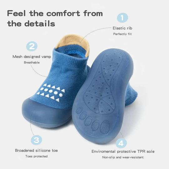 Baby Sock Shoes Baby Walking Shoes Infant Non-Slip Breathable Slippers with Soft Rubber Sole Baby Boys Girls Sneakers