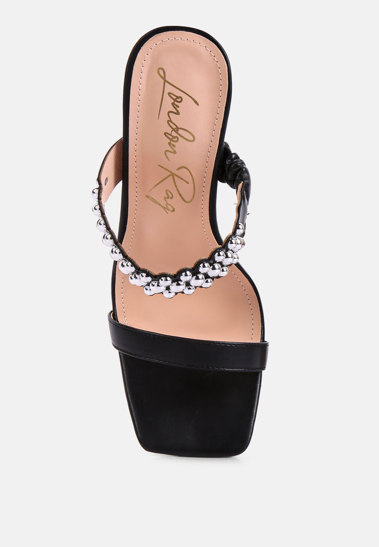 bandy stieletto heel metal stud sandals by London Rag
