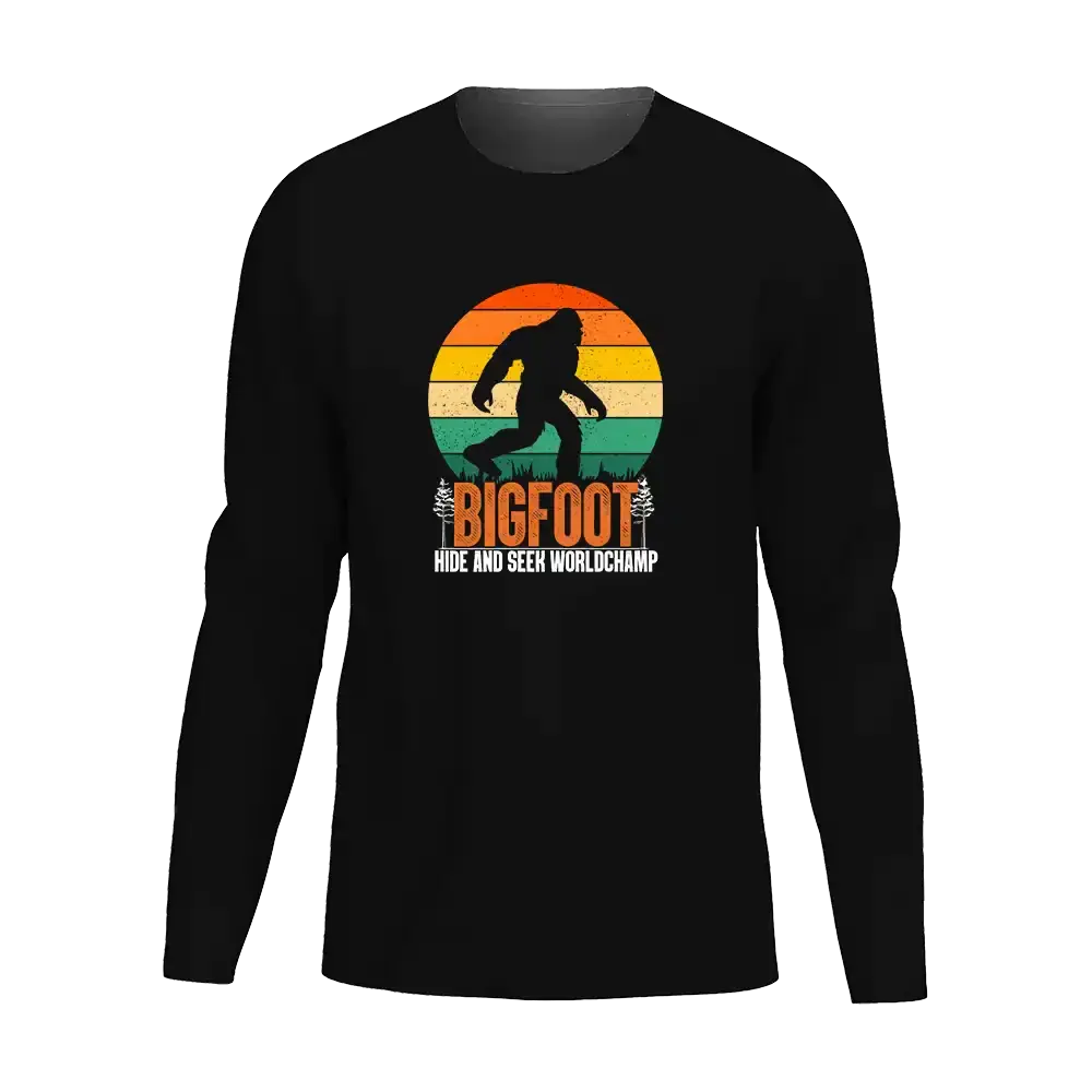 Bigfoot Hide And Seek Men Long Sleeve Shirt