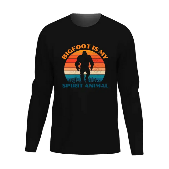 Bigfoot Is My Spirit Animal Men Long Sleeve Shirt