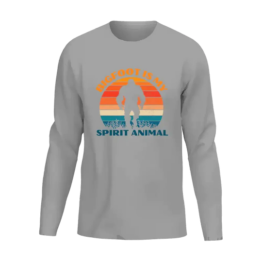 Bigfoot Is My Spirit Animal Men Long Sleeve Shirt