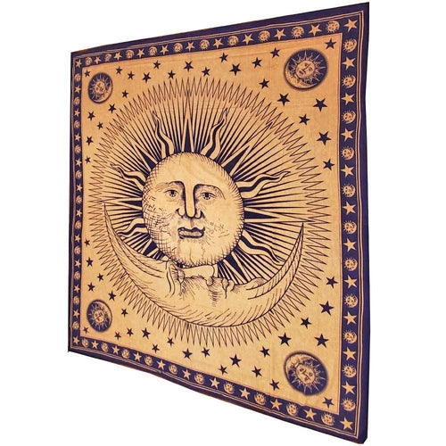 Sun Moon Tapestry Tie Dye Celestial Wall Hanging Boho Decor