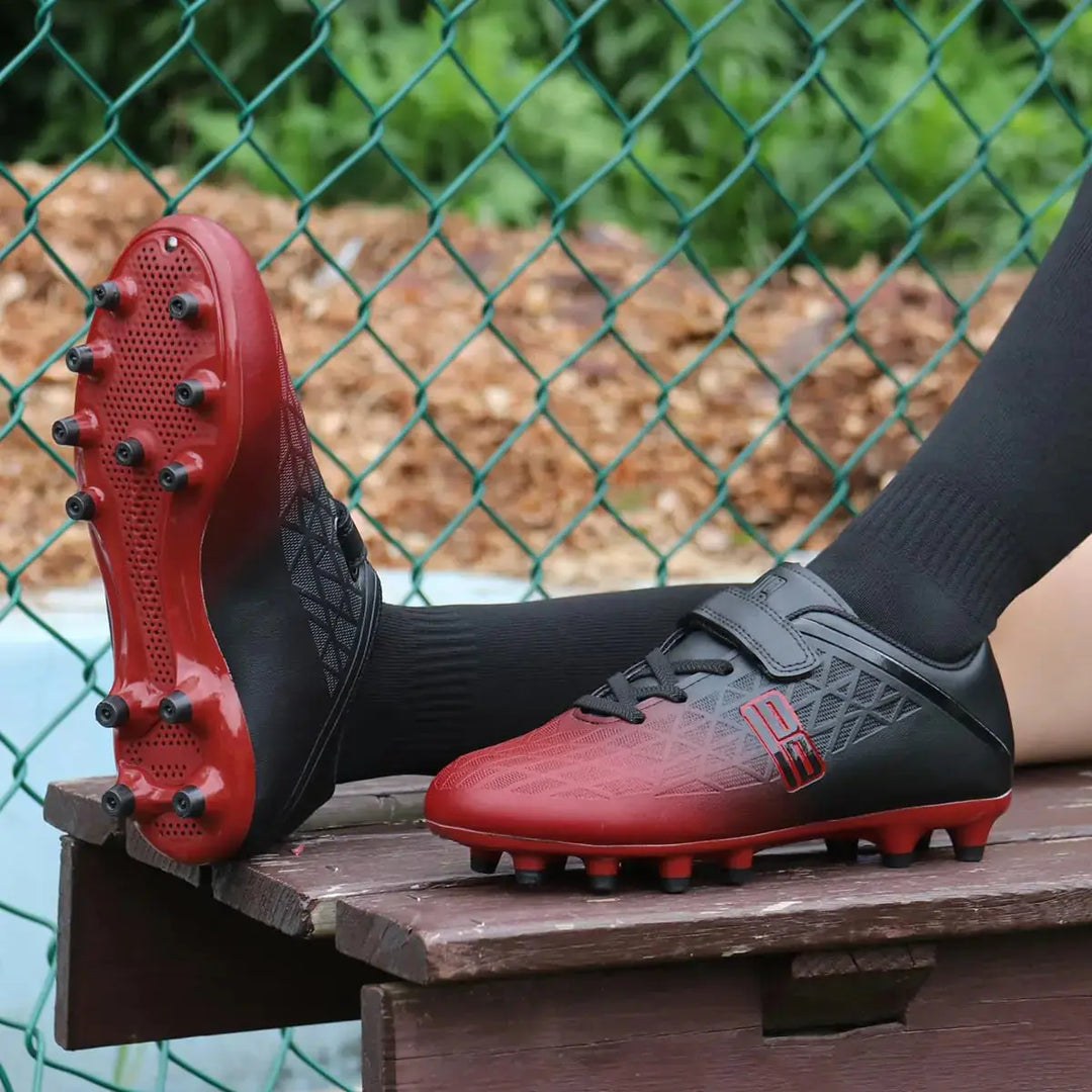 Brooman Kids Firm Ground Soccer Cleats | Boys Girls Athletic Outdoor Football Shoes