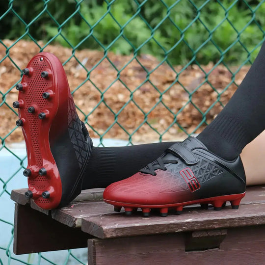 Brooman Kids Firm Ground Soccer Cleats | Boys Girls Athletic Outdoor Football Shoes