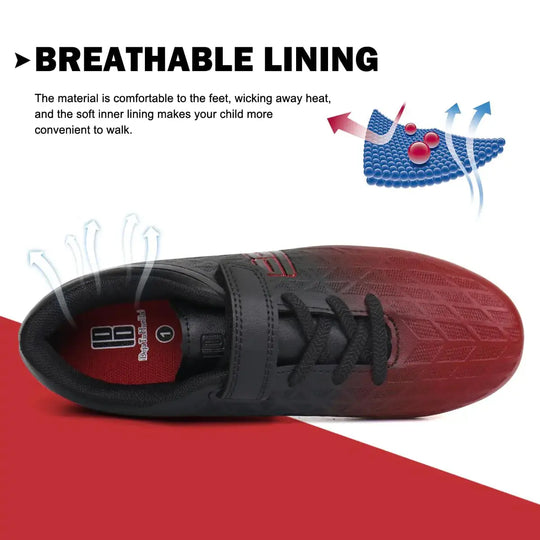 Brooman Kids Firm Ground Soccer Cleats | Boys Girls Athletic Outdoor Football Shoes