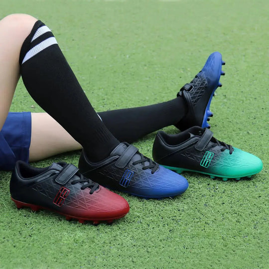 Brooman Kids Firm Ground Soccer Cleats | Boys Girls Athletic Outdoor Football Shoes