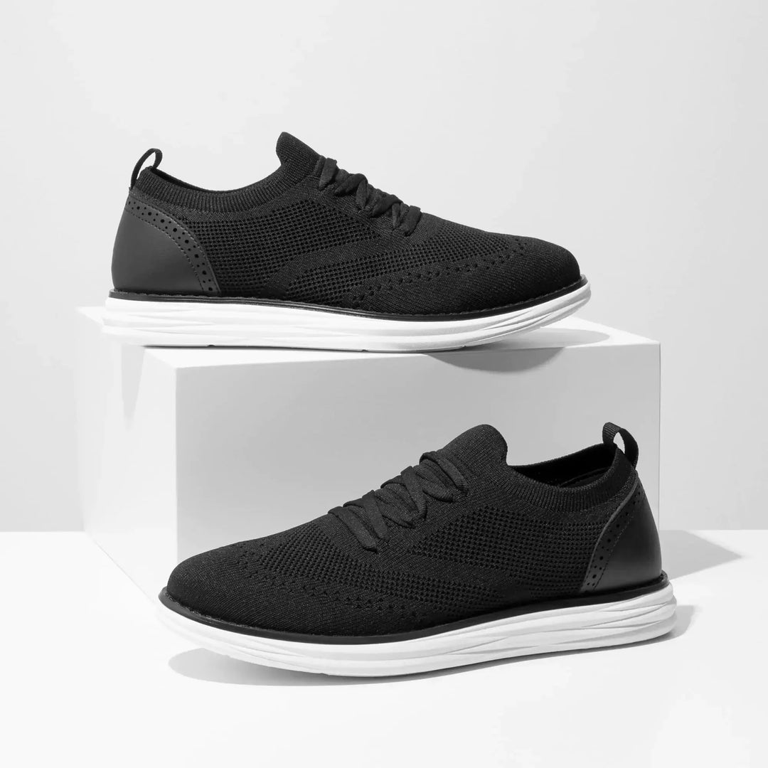 Bruno Marc Men's KnitFlex Craft Mesh Oxfords Sneakers Casual Dress Lace-Up Lightweight
