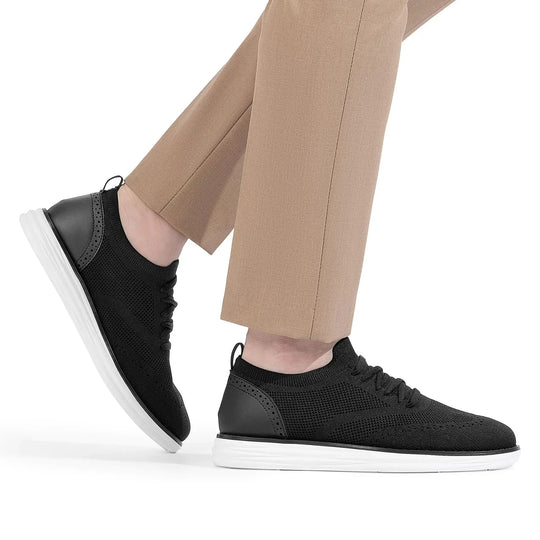 Bruno Marc Men's KnitFlex Craft Mesh Oxfords Sneakers Casual Dress Lace-Up Lightweight