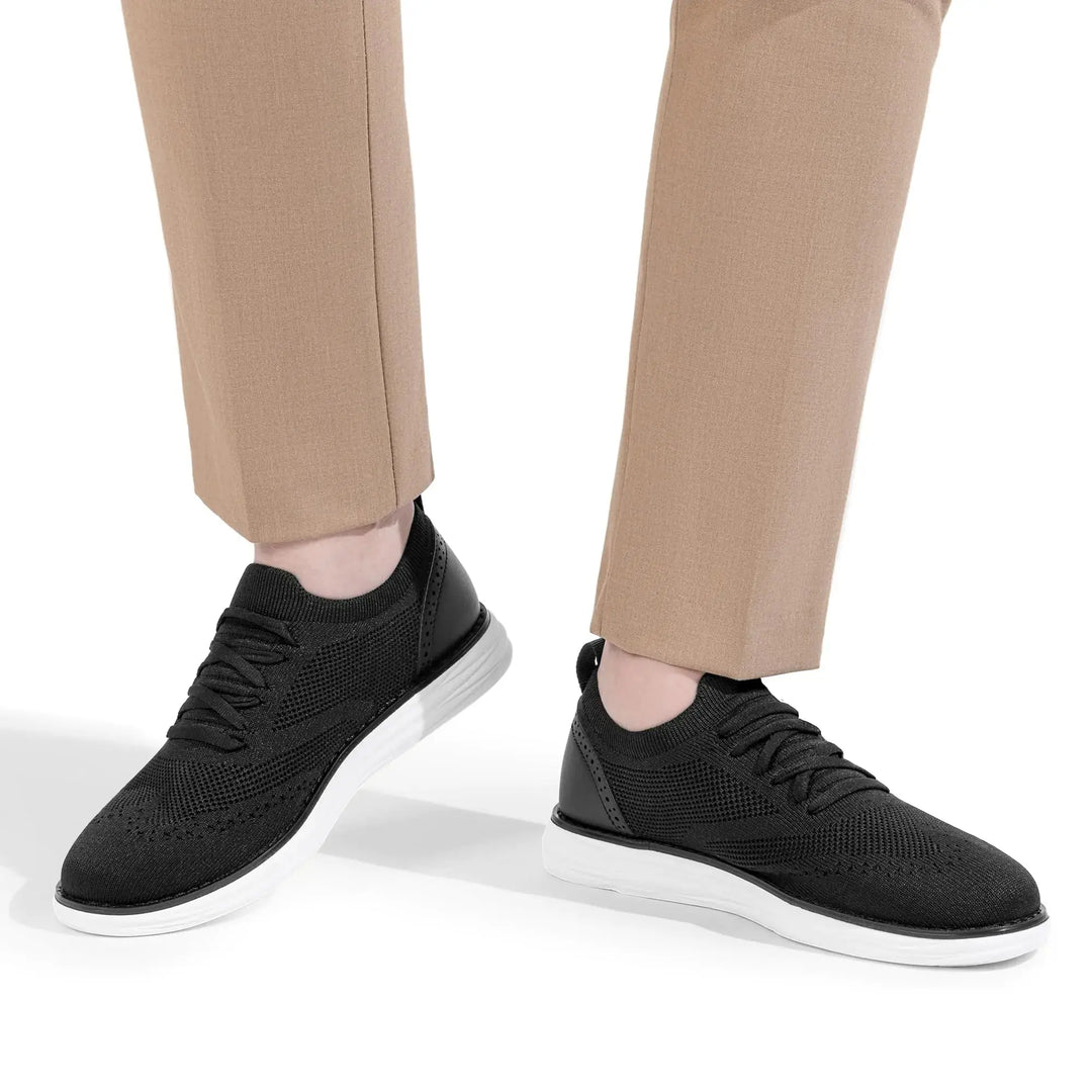 Bruno Marc Men's KnitFlex Craft Mesh Oxfords Sneakers Casual Dress Lace-Up Lightweight