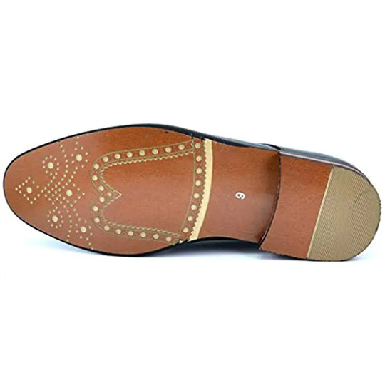 Bruno Moda Italy Men's Prince Classic Modern Formal Oxford Wingtip Lace Up Dress Shoes