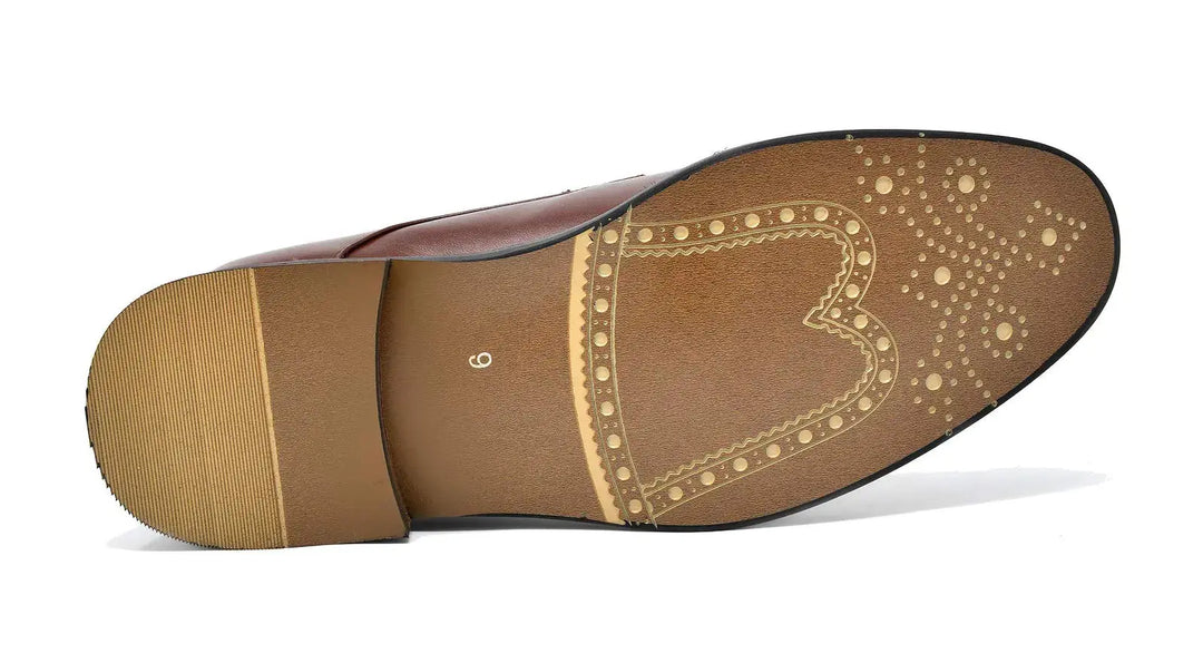 Bruno Moda Italy Men's Prince Classic Modern Formal Oxford Wingtip Lace Up Dress Shoes