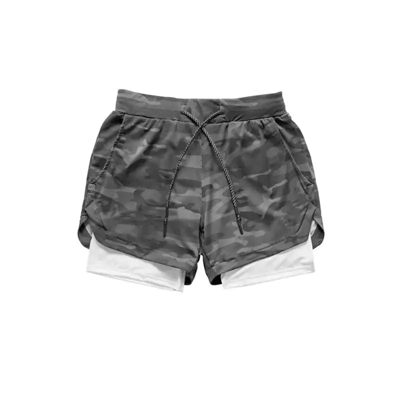 Camo 2-in-1 Running Shorts For Men