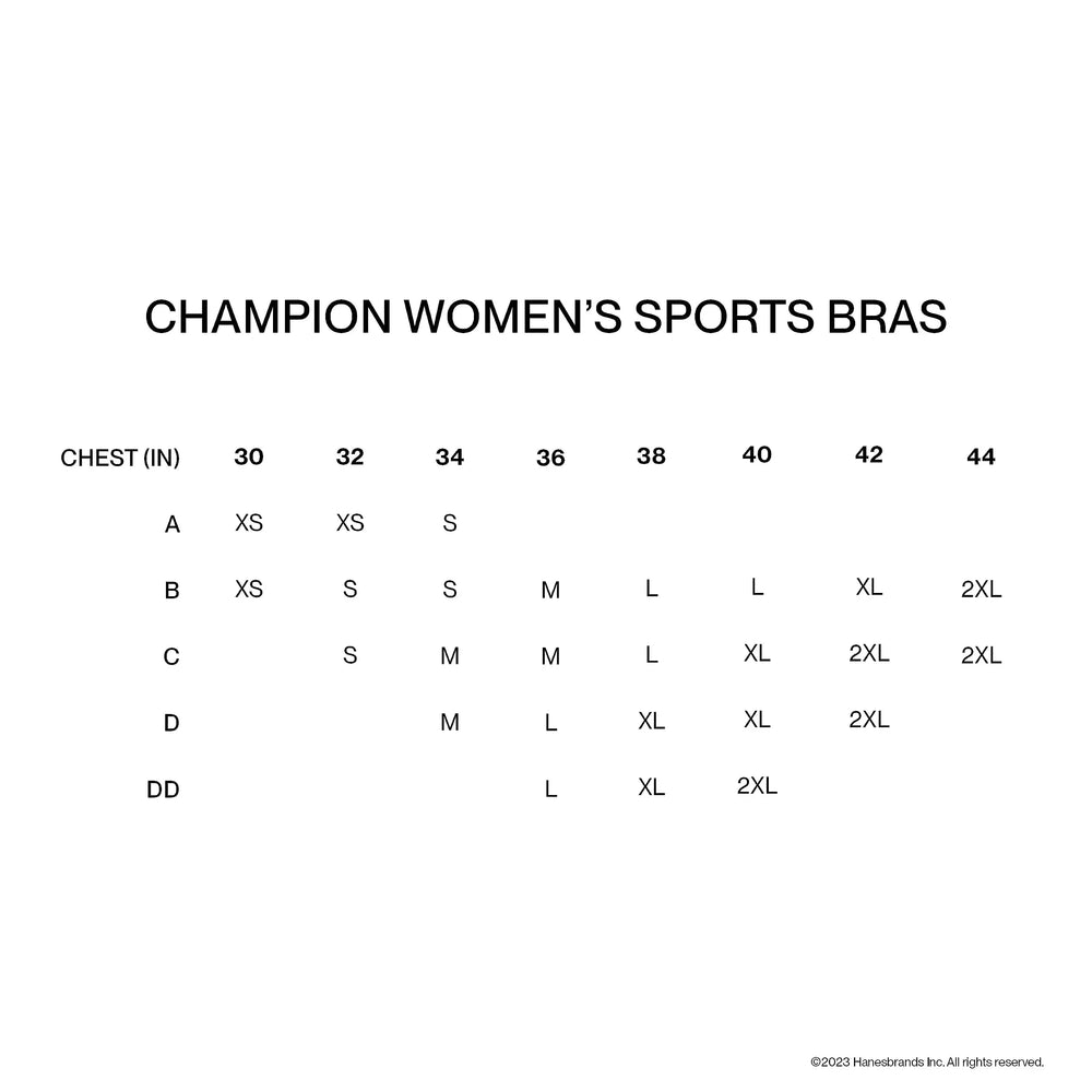 Champion Women's Sports Bra, Infinity Racerback, Moderate Support, Seamless Sports Bra