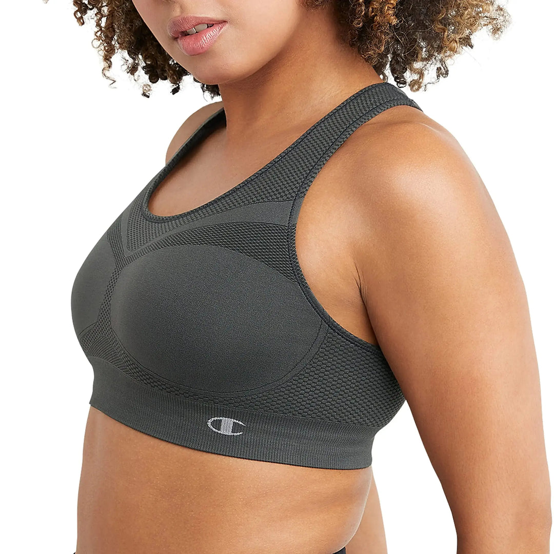 Champion Women's Sports Bra, Infinity Racerback, Moderate Support, Seamless Sports Bra