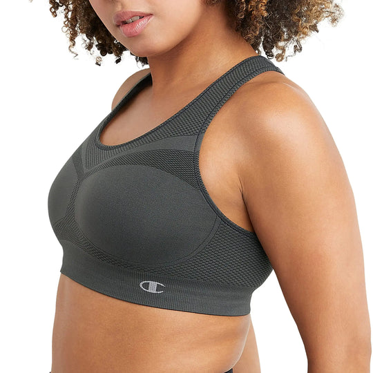 Champion Women's Sports Bra, Infinity Racerback, Moderate Support, Seamless Sports Bra