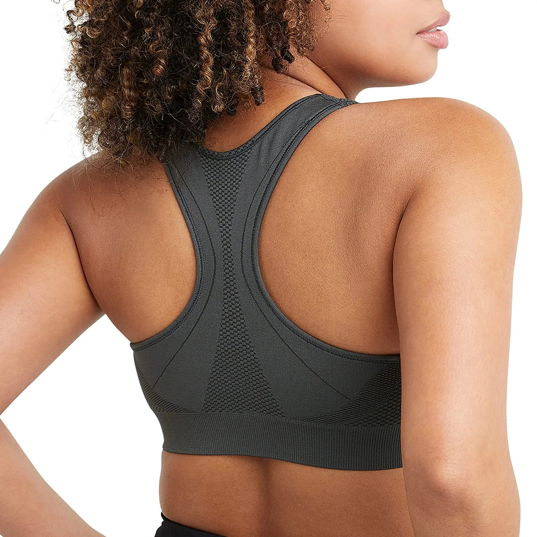 Champion Women's Sports Bra, Infinity Racerback, Moderate Support, Seamless Sports Bra