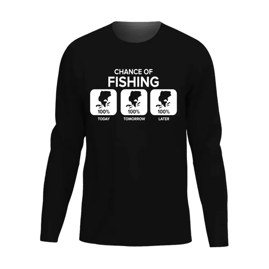 Chance of Fishing Men Long Sleeve Shirt
