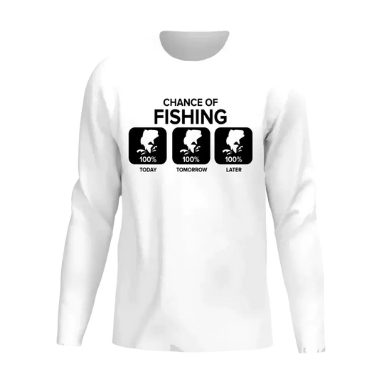 Chance of Fishing Men Long Sleeve Shirt