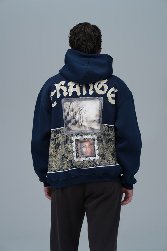 "Change" Panelled Hoodie