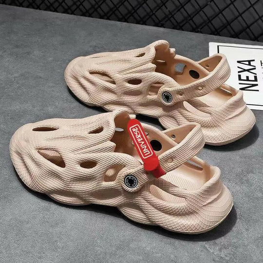 Coconut Slippers Couple Summer Dual-use Closed Toe Beach  Shoes