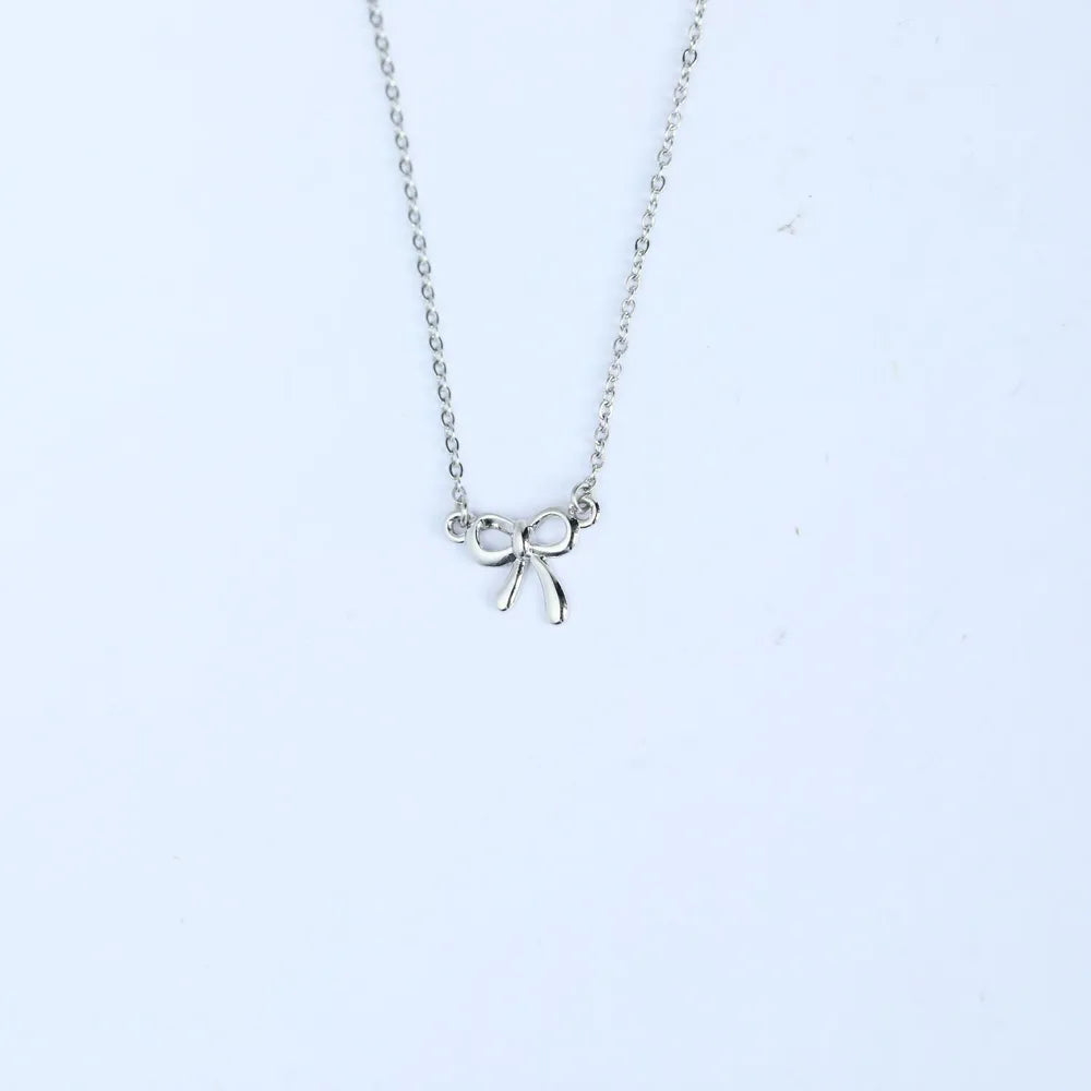 18K Gold-Plated Bow Necklace