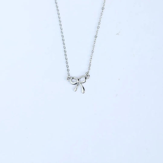 18K Gold-Plated Bow Necklace