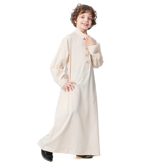 Middle Eastern teenage boy robe