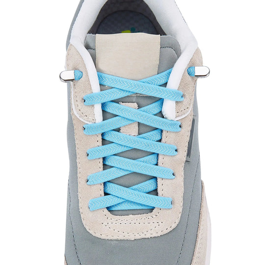 Elastic Shoe Laces for Kids and Adults, Elastic Tieless Shoelaces for Sneakers, Elastic No Tie Shoe Laces Light Blue