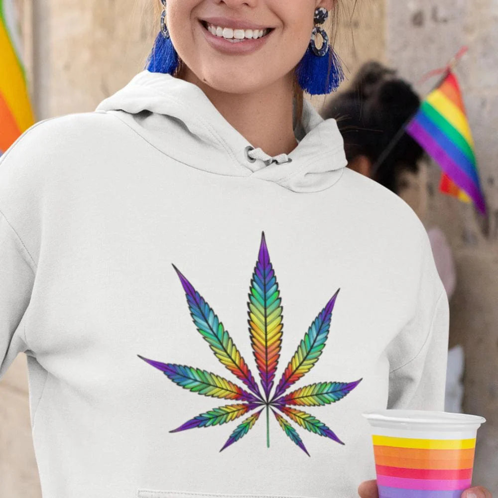 Women's Rainbow Cannabis Hoodie