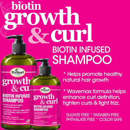 Difeel Growth and Curl Biotin Shampoo 33.8 oz. by difeel - find your natural beauty