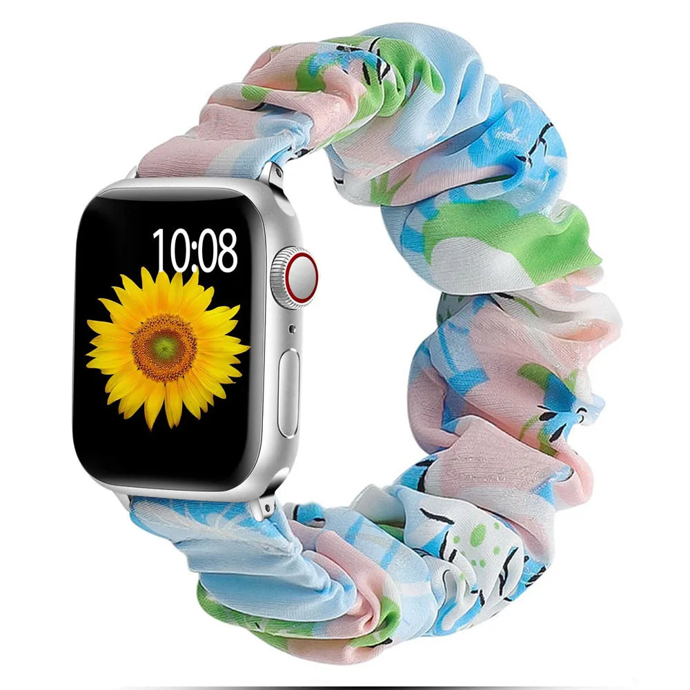 Apple Watch Scrunchie Strap - Soft Elastic Nylon Loop Band