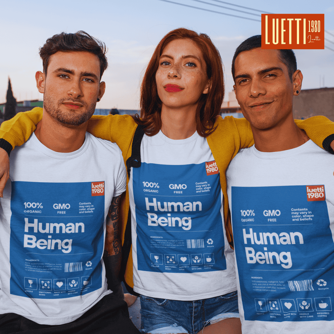 "Human Being" Label Regular Fit T-shirt