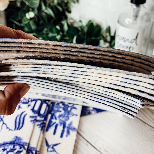 Chinoiserie Eco Kitchen Cloths - Biodegradable Cellulose Cotton, 3 Designs