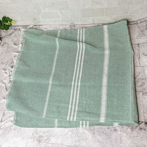 Turkish Hand Towel Oversized 100% Cotton Peshtemal Lightweight Absorbent