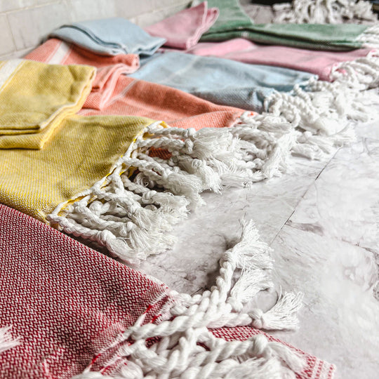 Turkish Hand Towel Oversized 100% Cotton Peshtemal Lightweight Absorbent