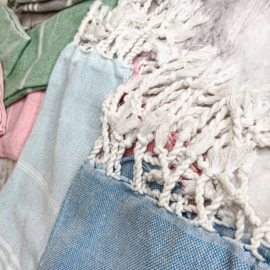 Turkish Hand Towel Oversized 100% Cotton Peshtemal Lightweight Absorbent